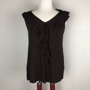 NWT Luciano Dante Brown Sleeveless Top Size M